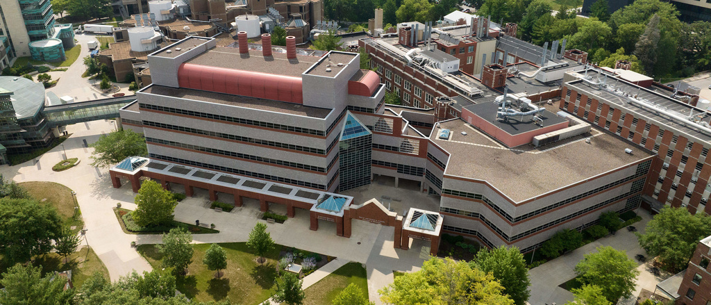 Eckstein Medical Research Building (EMRB) drone photo